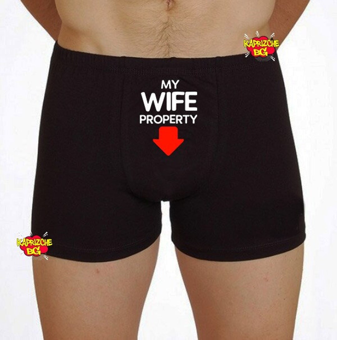 Property of my wife - shopping online for men funny underwear with print