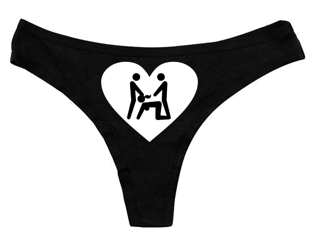 Share Me Open Crotch Thong Womens Lingerie Naughty Panties Etsy