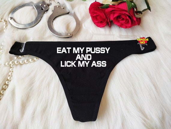 Lick My Pussy Panties,hotwife Lingerie, Slut Thong, Sexy Hotwife Panties,  Personalized Thongs, Hotwife Panties,valentines Gift for Her - Etsy