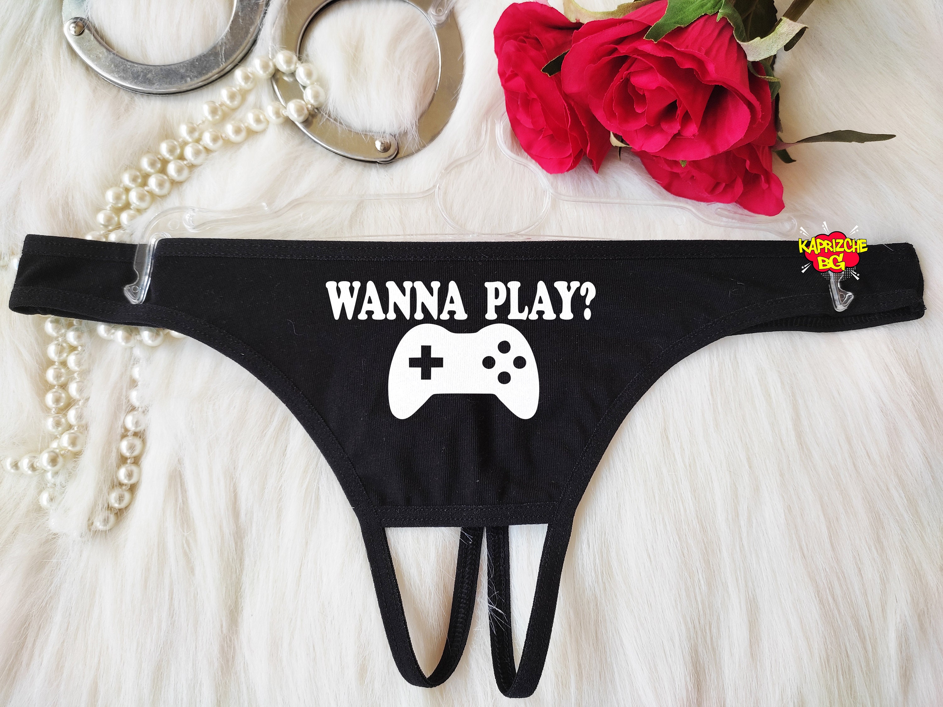 Customized Panties, Custom Thong, Sexy Red Thong, Personalized Panty,  Customized Lingerie, Funny Thong, Your Text Here Panty 
