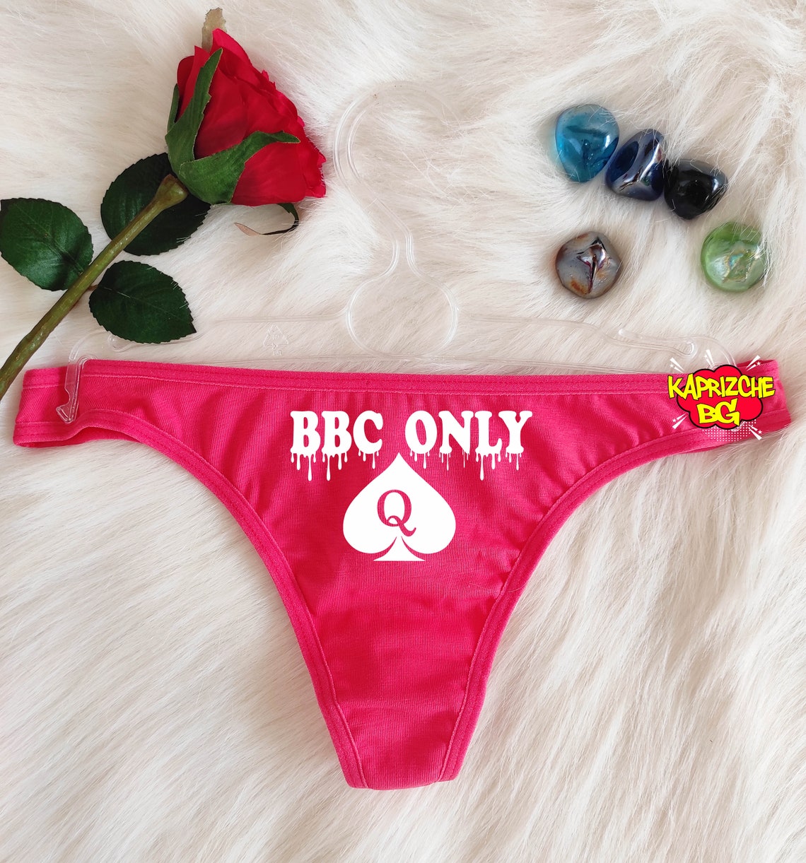 Queen Of Spades Pantiesqos Thong Bbc Pantiesnaughty Panty Etsy