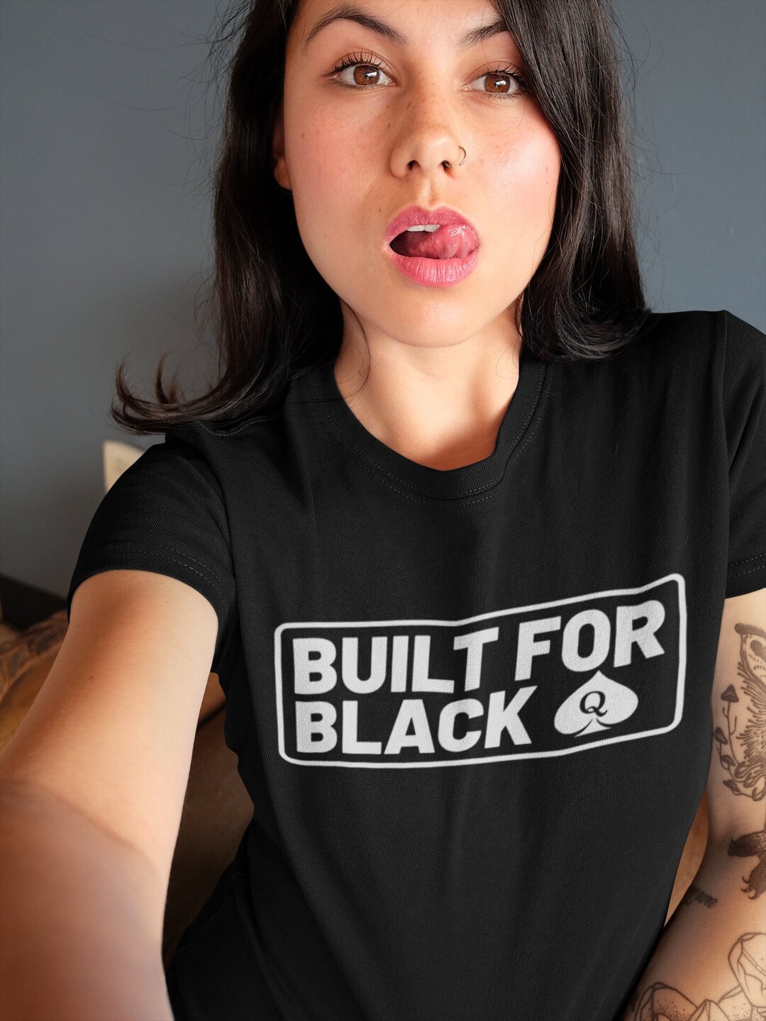 Built For Black Qos T Shirt Queen Of Spades Shirt Love Bbc Hotwife Clothing Slut Swinger