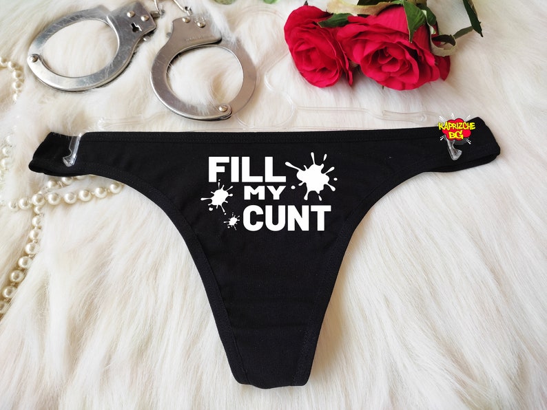 Fill My Cunt With Cum Crotchless Panty Fetish Underwear - Etsy