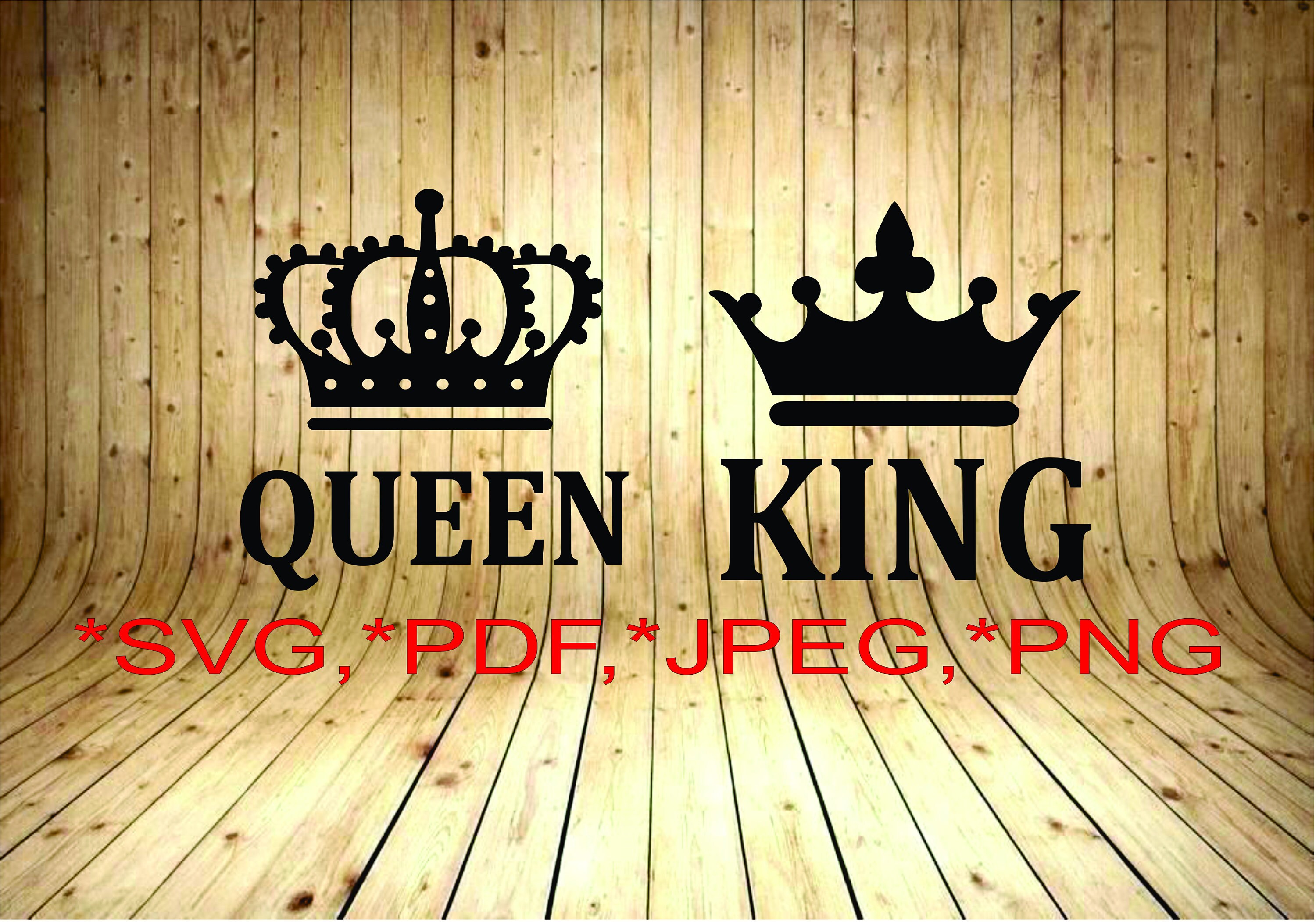 Download Vector Queen And King Queen King Svg Silhouette Queen King Etsy
