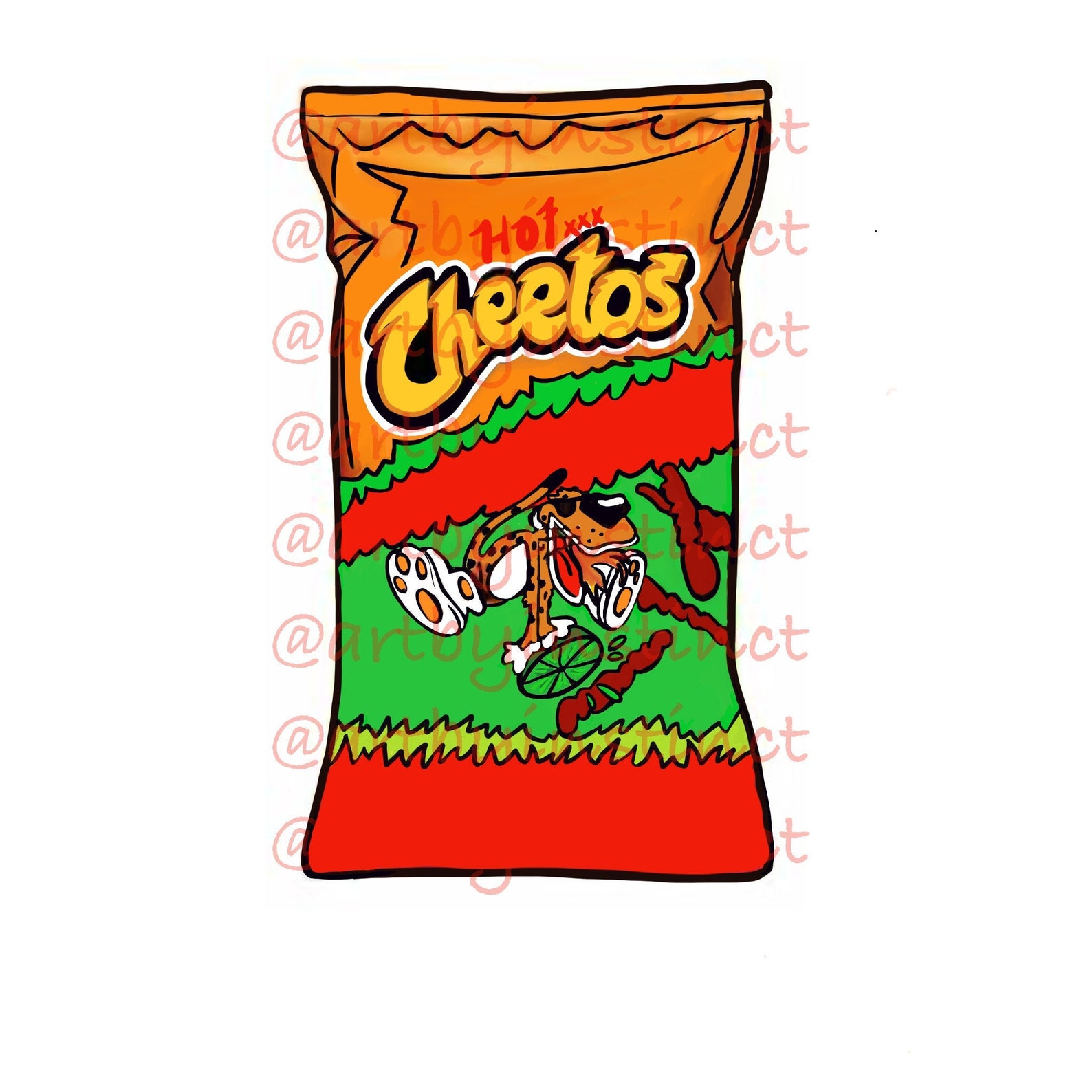 PNG Flamin hot Cheeto Bag hot chip clip art cut file for | Etsy