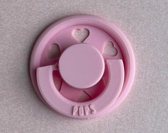 POPS by Granny P Pink Hearts Reborn Reversible Magnet Dummy / Pacifier