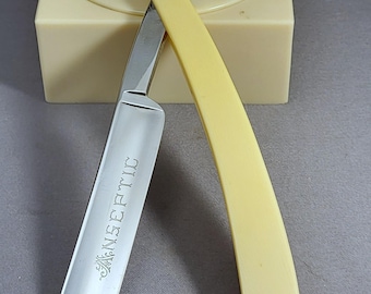 Vintage Restored Felt Pad Razor Works - ANSEPTIC - Straight Razor - Shave Ready