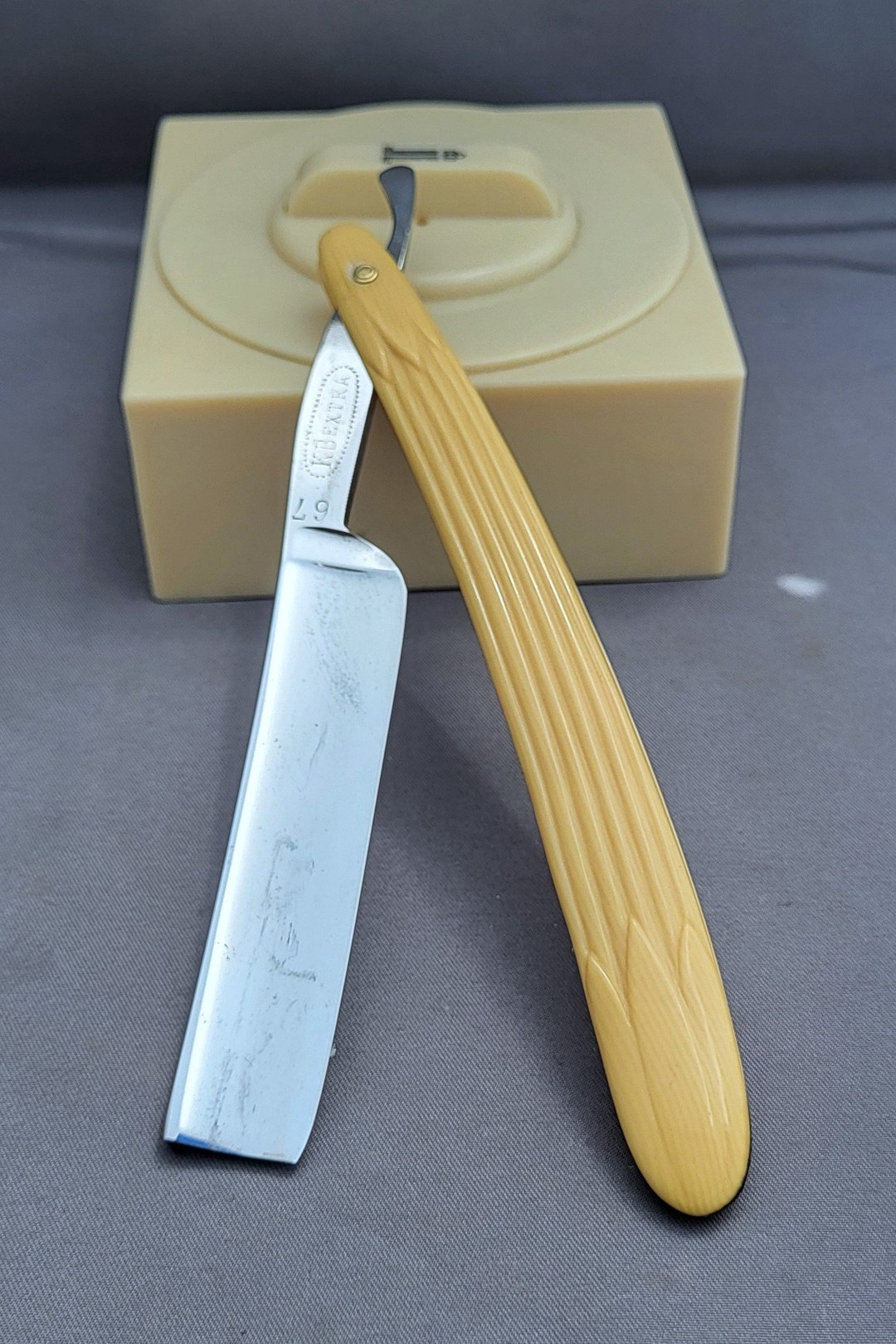 Vintage Restored Krusius Brothers KB Extra Straight Razor Shave Ready ...