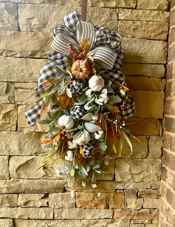 Plaid Pumpkin Deluxe Door Hanger Wreath Supply Lists