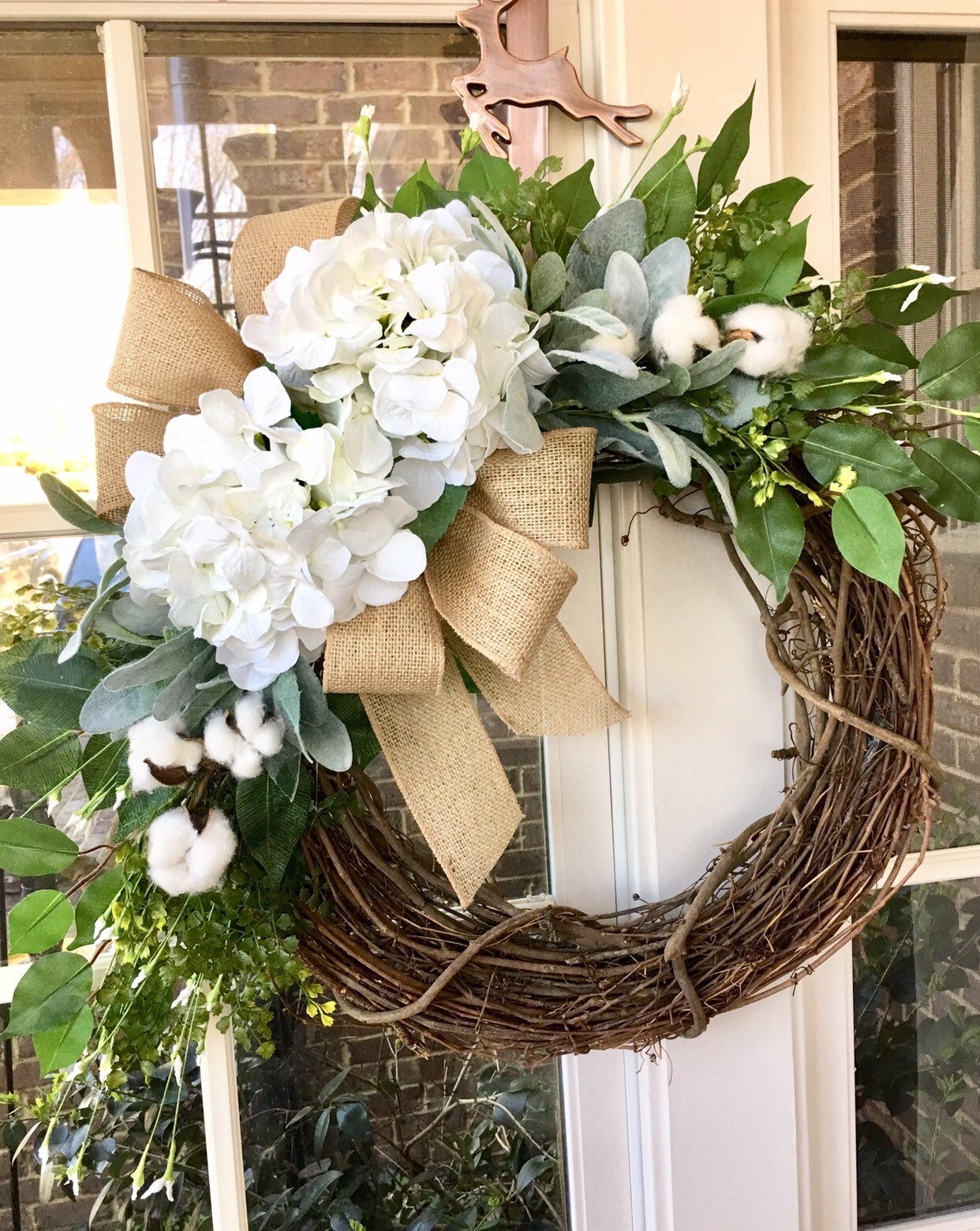 Christian Wreath for Front Door White All Season Wreath for | Etsy