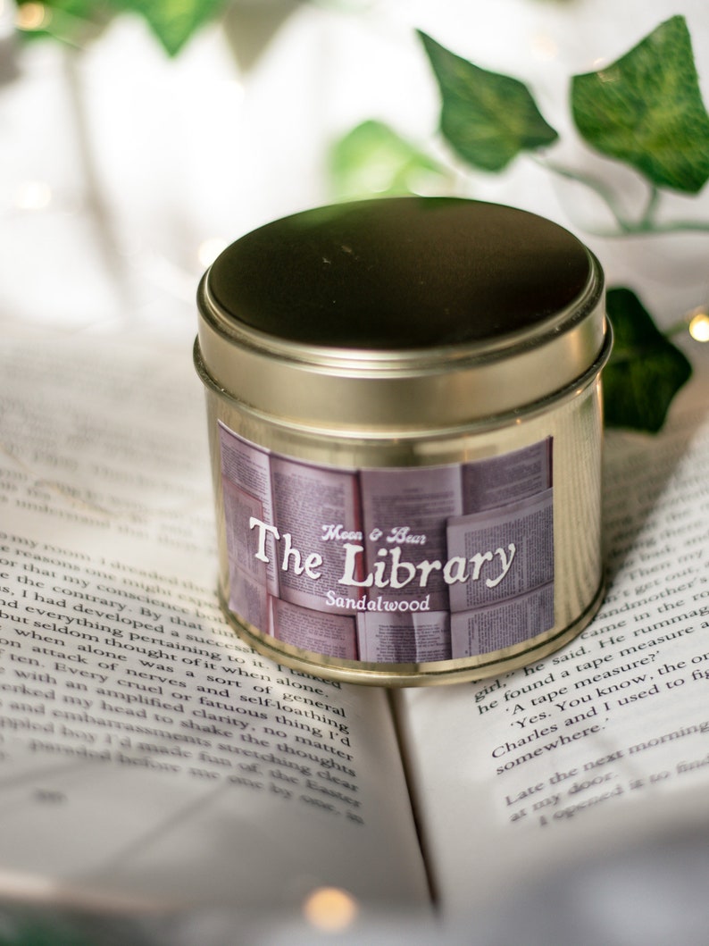 The Library Bookish Hand Poured Soy Candle image 1