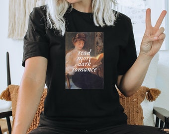 En savoir plus T-shirt Romance sombre | T-shirt livresque | Marchandise du livre | Romantisme
