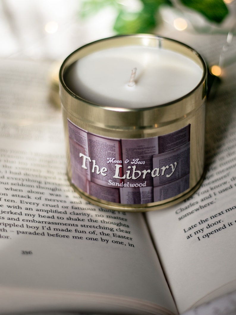 The Library Bookish Hand Poured Soy Candle image 5