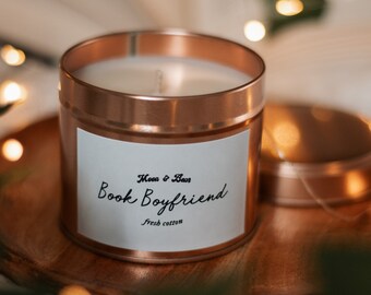 Book Boyfriend Hand Poured Soy Candle | Book Candle | Book Gifts | Bookish