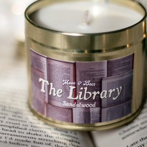 The Library Bookish Hand Poured Soy Candle image 6