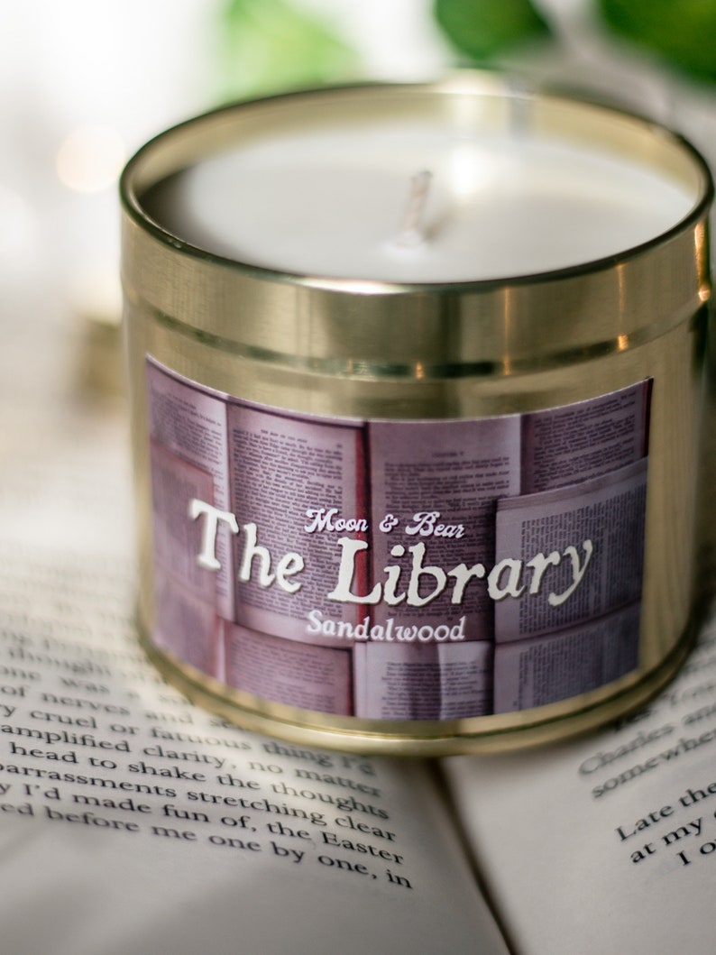 The Library Bookish Hand Poured Soy Candle image 6