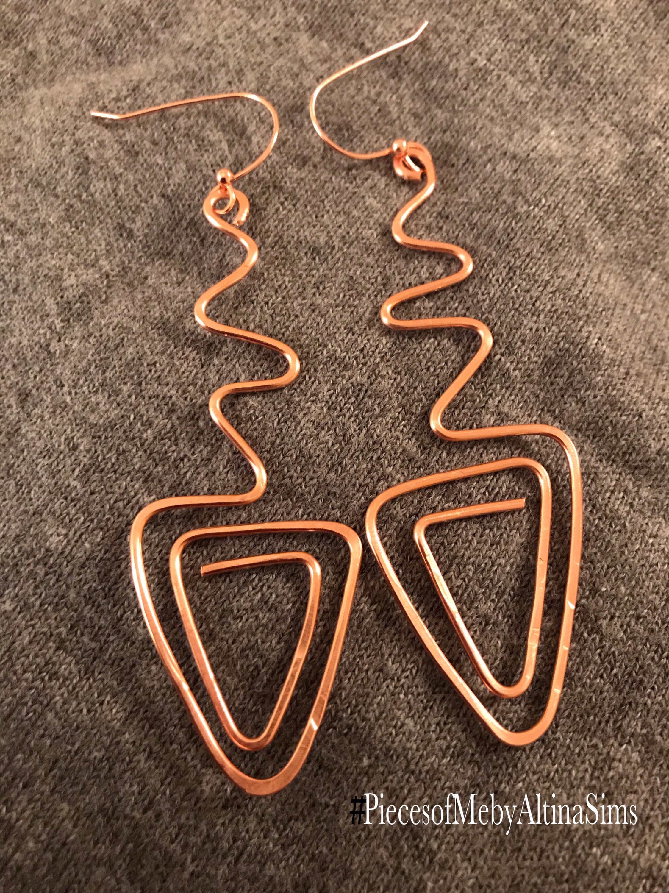 Copper Arrows Earrings Etsy