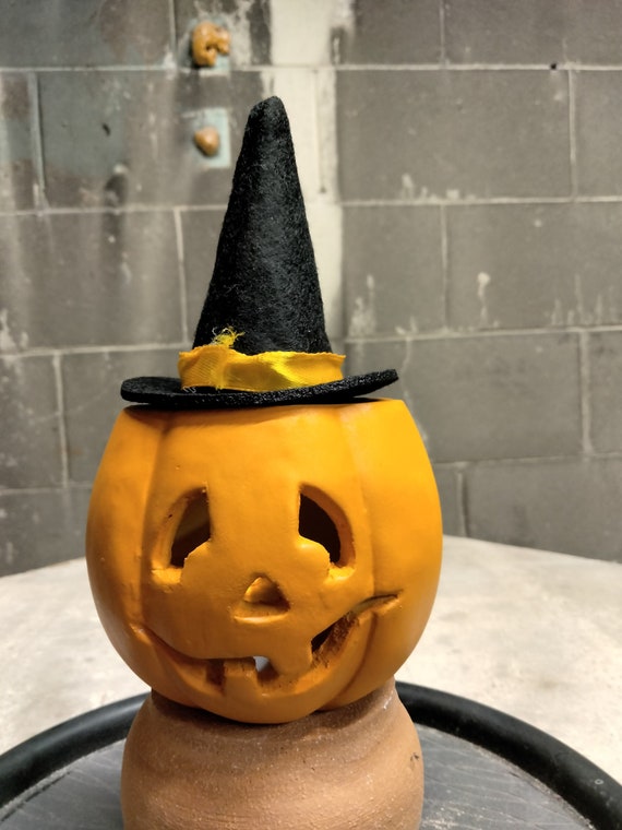 Ceramic Jack O' Lantern With LED Flickering Tea Light Etsy