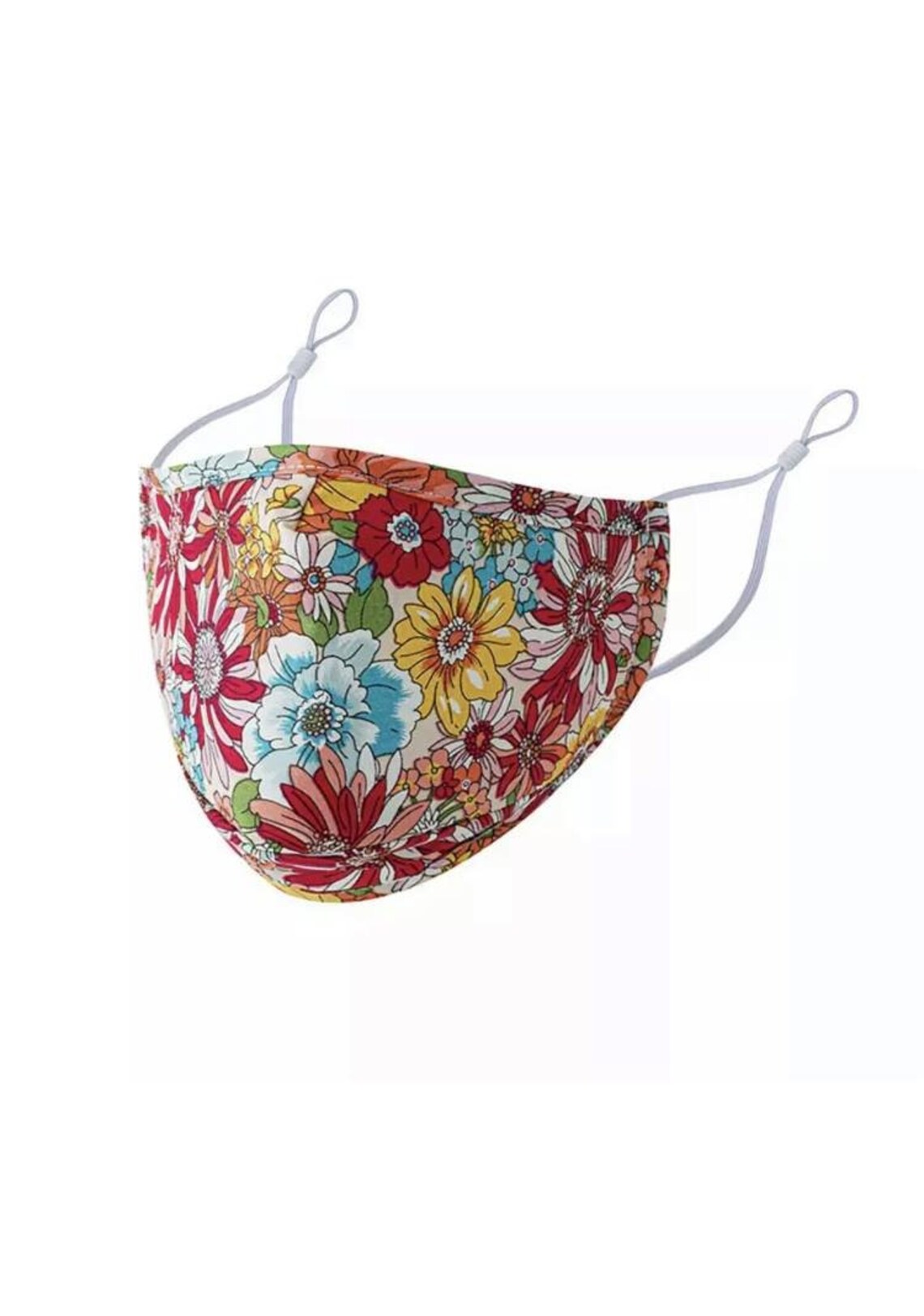 Face Mask Flower Floral Design Washable Reusable Cotton Ladies Etsy