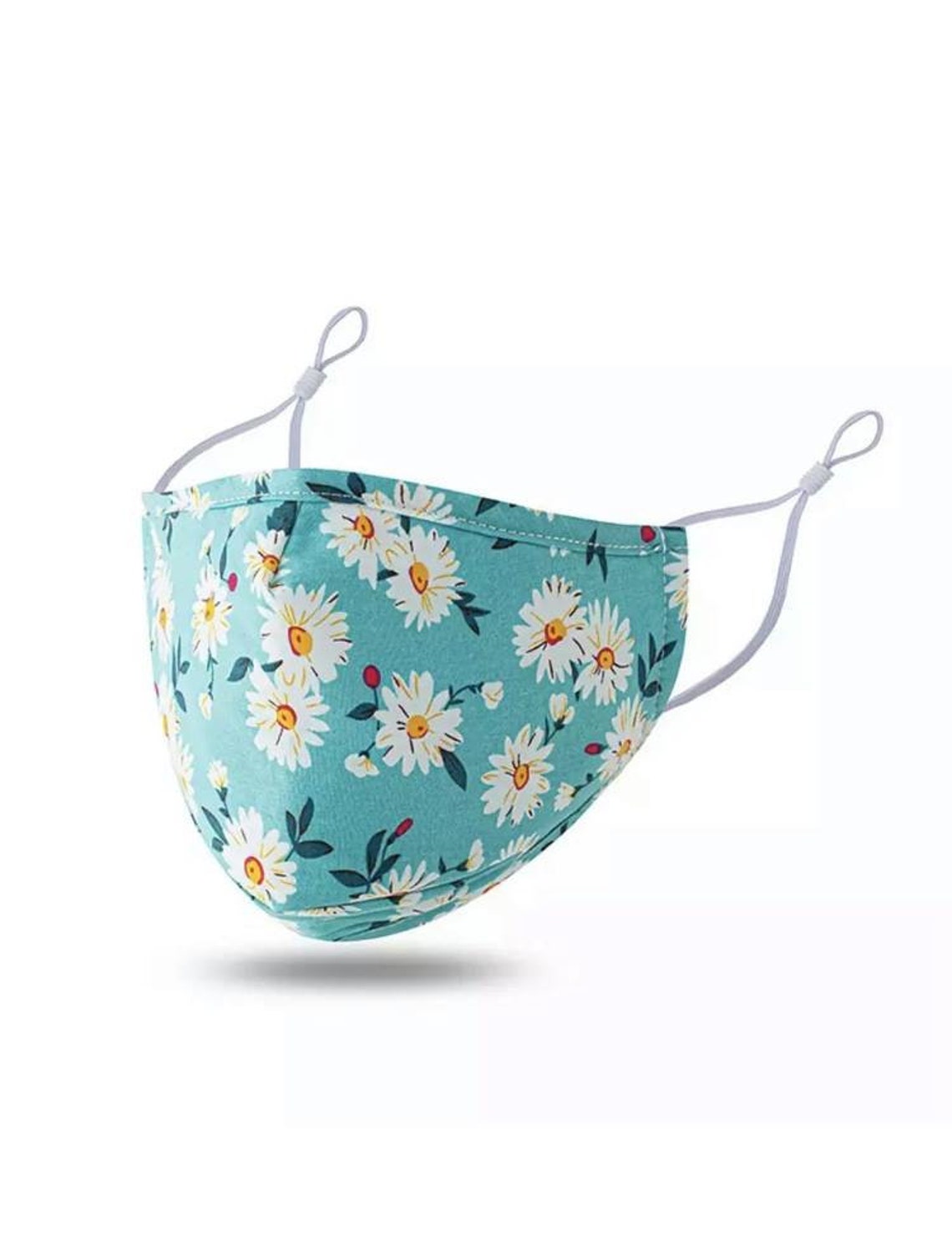 Face Mask Flower Floral Design Washable Reusable Cotton Ladies Etsy