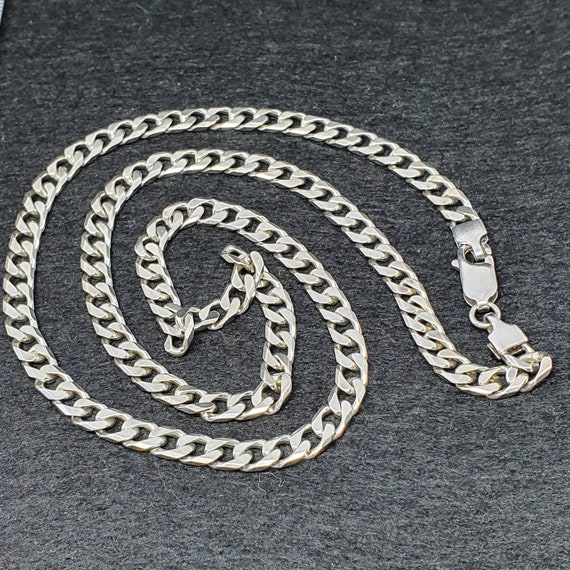 925 Sterling Silver Cuban Chain Necklace