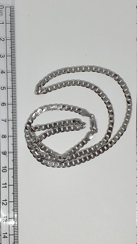 9ct white gold cuban chain