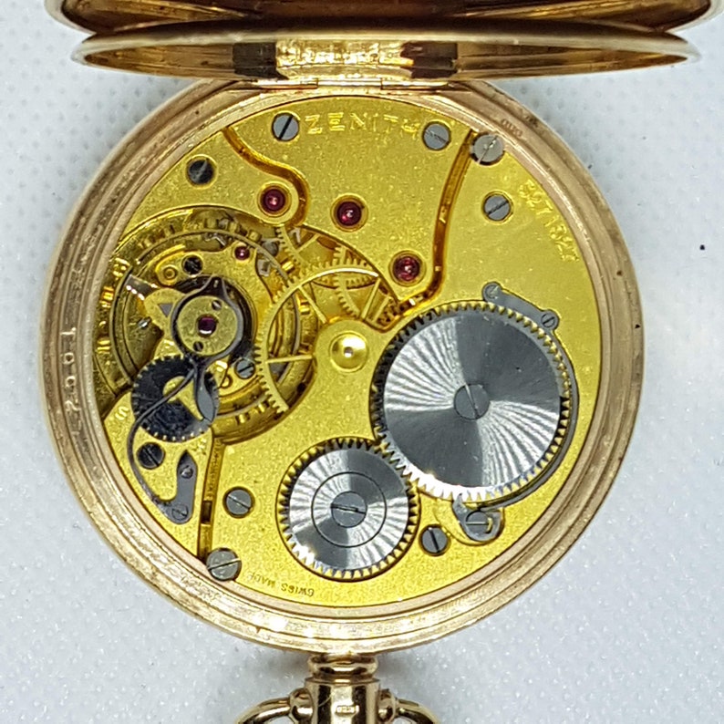 1929 Zenith pocket watch 9 ct solid gold Keeps excellent Etsy