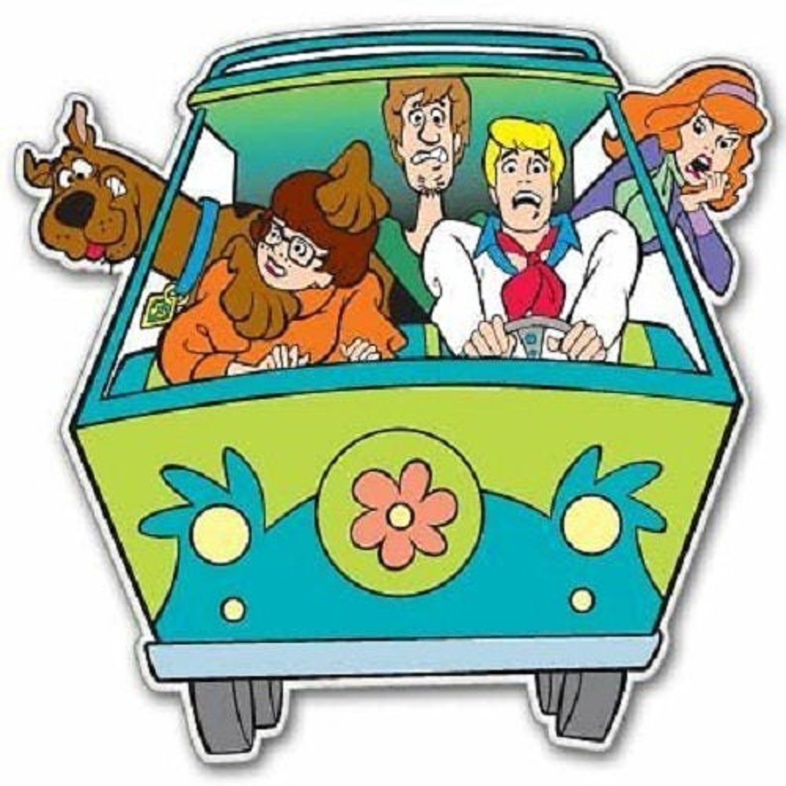 Scooby Doo Mystery Machine Van Vintage Cartoon Vinyl Sticker | Etsy