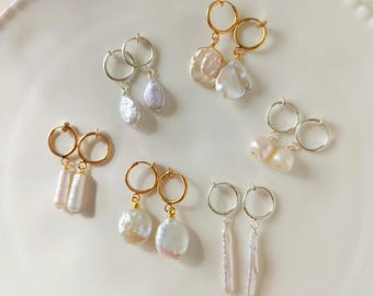 Boucles d'oreilles classiques en perles à clipser, bijoux de tous les jours non percés sans piercing, accessoires minimalistes faits main
