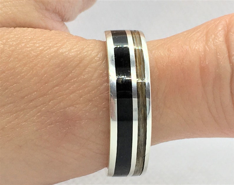 Horsehair Ring Sterling Silver Ring keepsake Ring Etsy