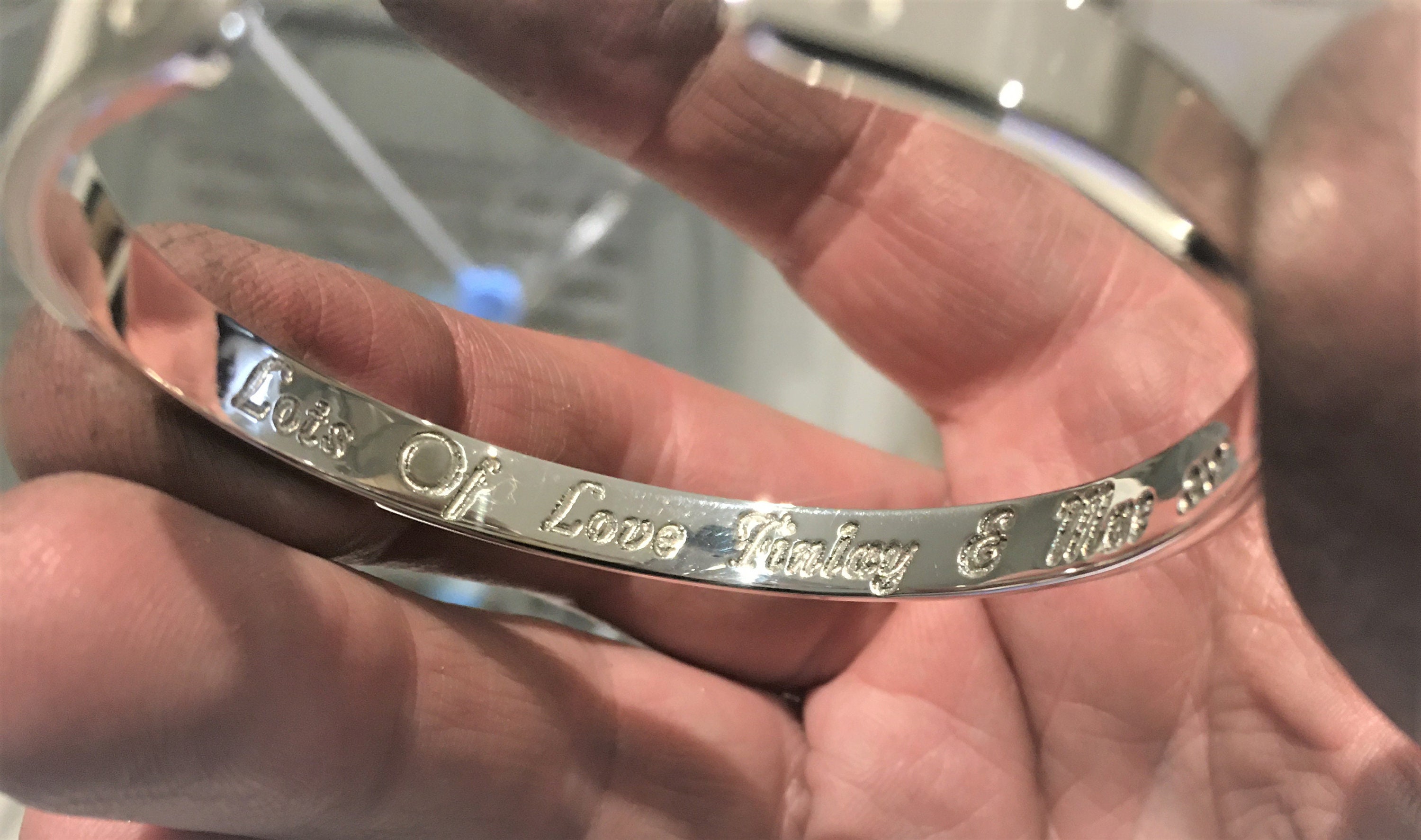 Engraving Silver Rings Gold Rings Bracelets Cuff s 925 Solid Sterling Silver Bespoke Jewelry Made to Your Size Personalised. Etsy