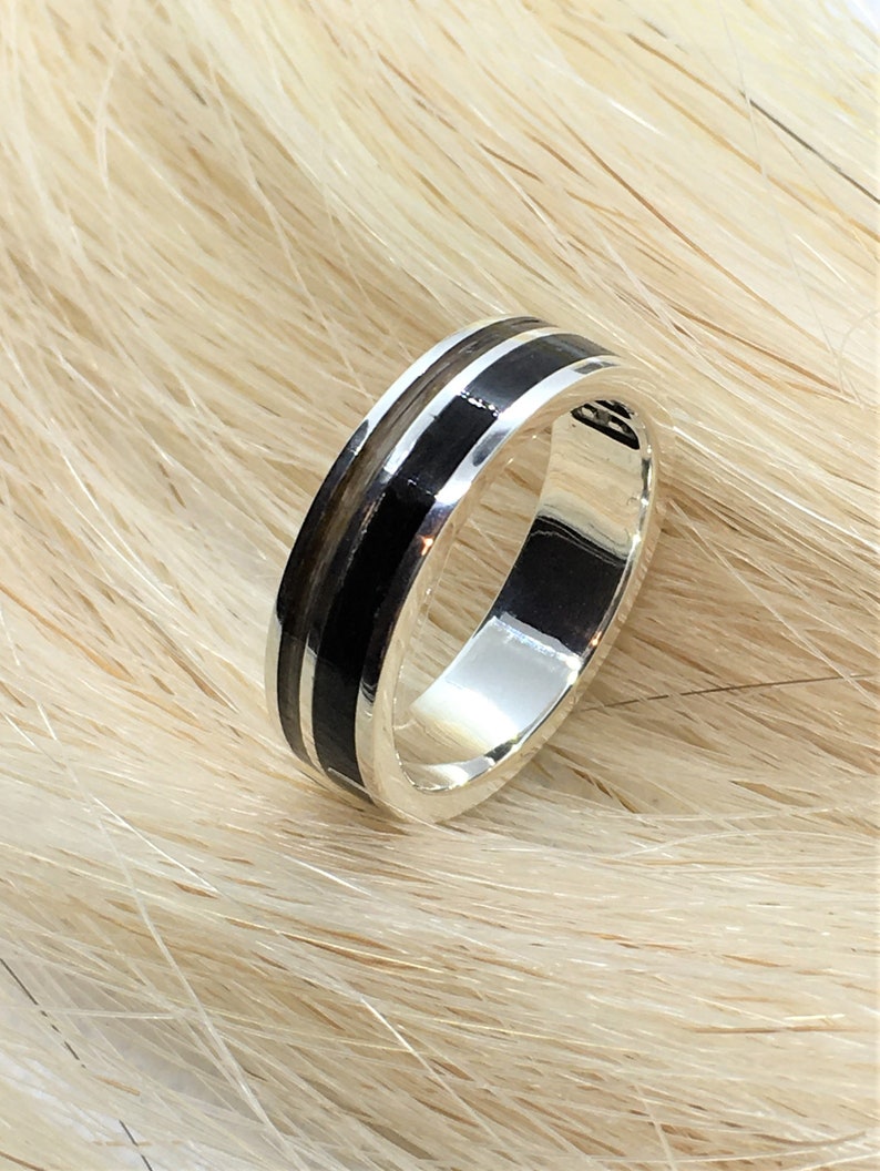 Horsehair Ring Sterling Silver Ring keepsake Ring Etsy