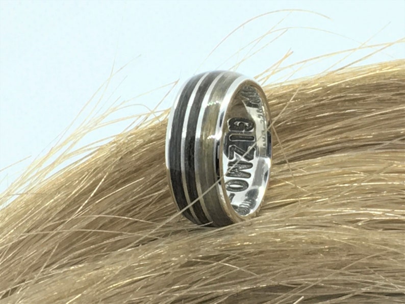 Horsehair Ring Sterling Silver Ring keepsake Ring Etsy
