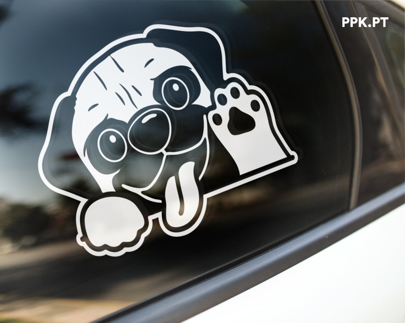 Pug Vinyl Decal Sticker for Car Yeti Laptop Etsy