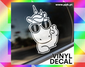 Cute Unicorn - Vinyl Decal Sticker for Car, Yeti, Laptop