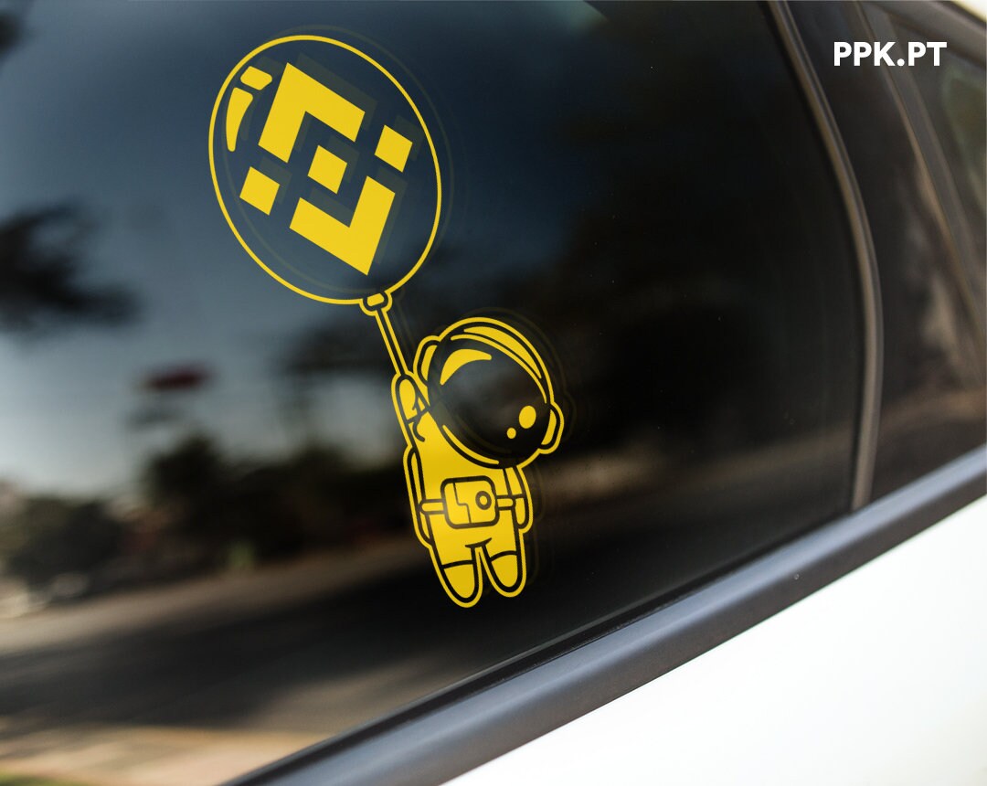 Binance Coin BNB Ballon Moon Astronaut Vinyl Decal Sticker ...