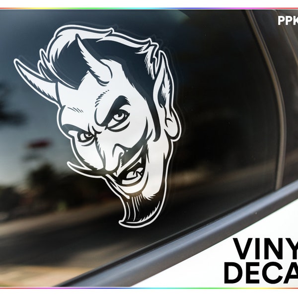 Devil Face - Tattoo - Vinyl Decal Sticker for Car, Yeti, Laptop