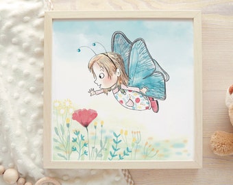 Elf Fairy Children's Room Picture Nursery Decoration Fairy Birthday Girl
