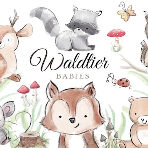 Clipart animals forest animals digital download