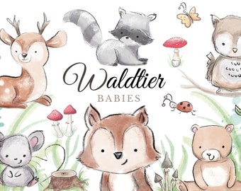 Clipart animals forest animals digital download
