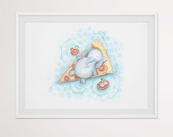 Children's picture "Summer elephant" - picture for children's room