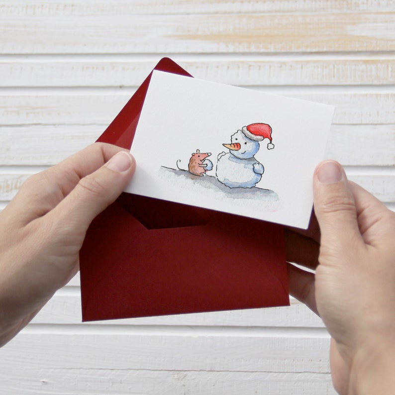Weihnachtskarten Set MäuseWeihnachten mini A7 Kinder Etsy