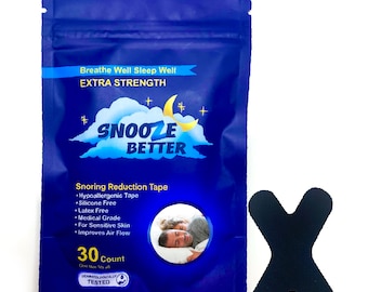 SnooZe Better Breathable Mouth Tape for Snoring.  Improves Oxygen Intake & Reduces Sleep Apnea. Hypoallergenic Medical Grade Latex Free Tape