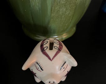 Vintage MCM Danish Piggy Bank, Tiny Ceramic Design