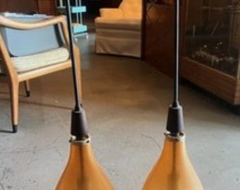 MCM mid century matching pair of large Rotaflex ceiling lamps! All original 1960s masterpieces
