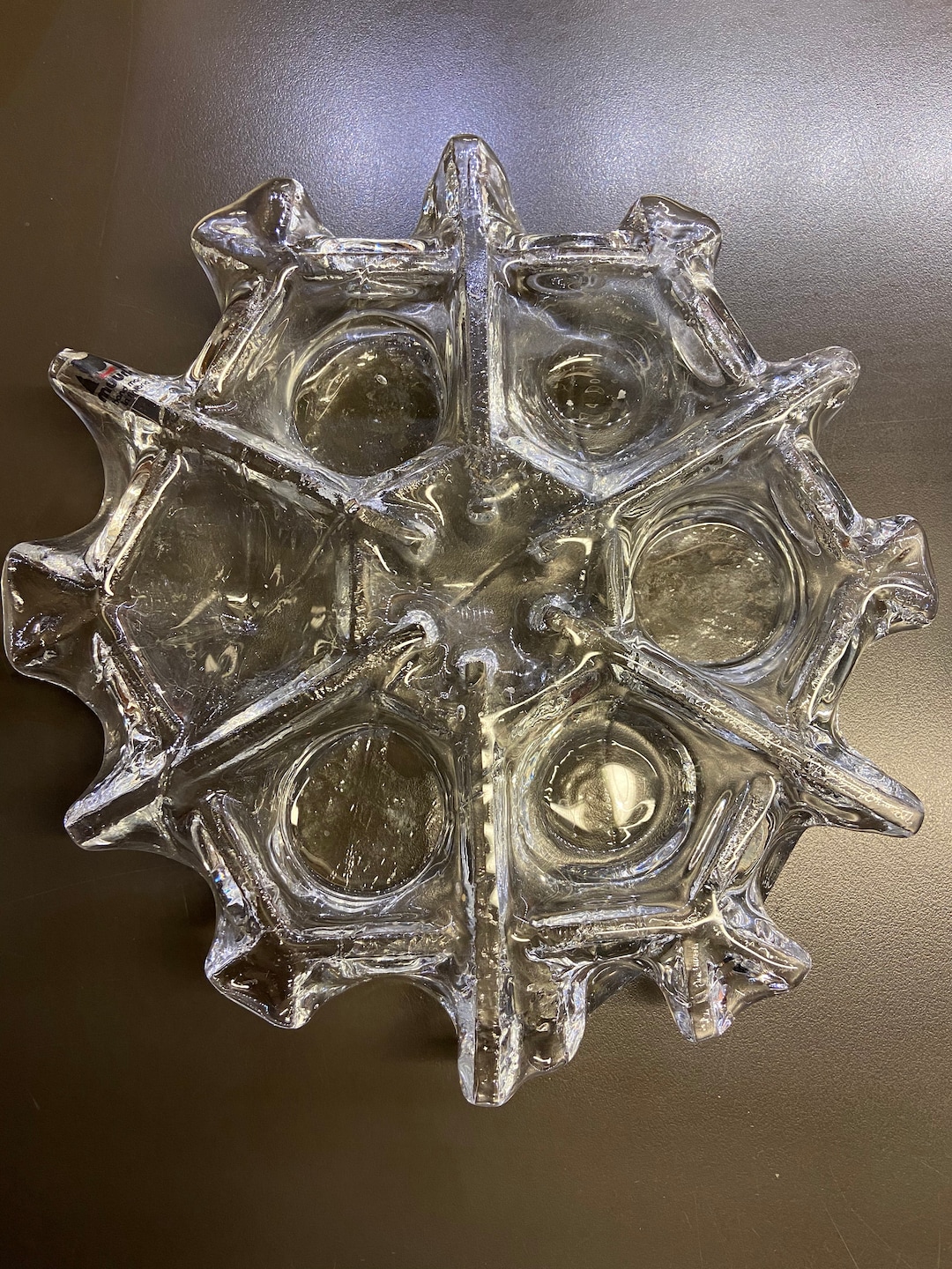 Mid Century Ice Glass Candle Holder for Tea Lights Finland Etsy