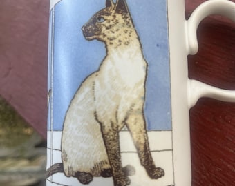 1980s Memphis cat mug or cup pristine!