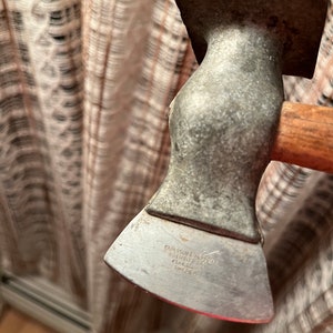 Karlsson and Nilsson Viking wooden meat tenderizer and axe 1950s
