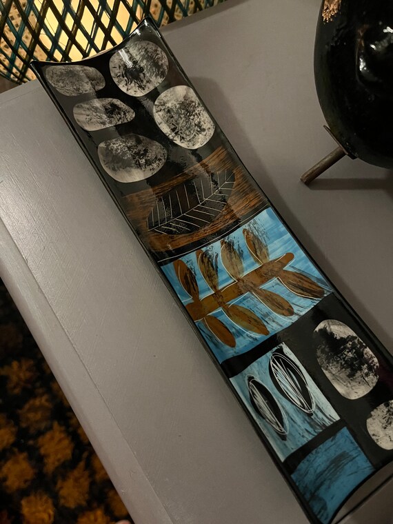 New Zealand pottery mcm dish 1960s Pip Gray N Z Native Gem