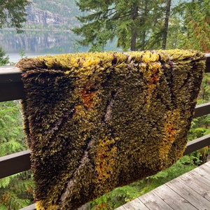 Scandinavian rya rug in beautiful free form natural colours mid century wow Danish dream
